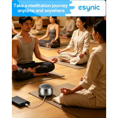 eSynic USB-C Rechargeable Tibetan Singing Bowl for Meditation & Relaxation