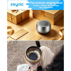 eSynic USB-C Rechargeable Tibetan Singing Bowl for Meditation & Relaxation