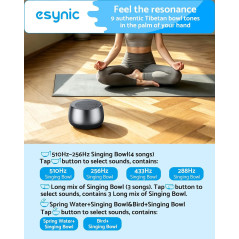 eSynic USB-C Rechargeable Tibetan Singing Bowl for Meditation & Relaxation
