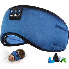 MUSICOZY Bluetooth 5.4 Sleep Headphones Eye Mask with HD Speakers for Comfortable Sleep
