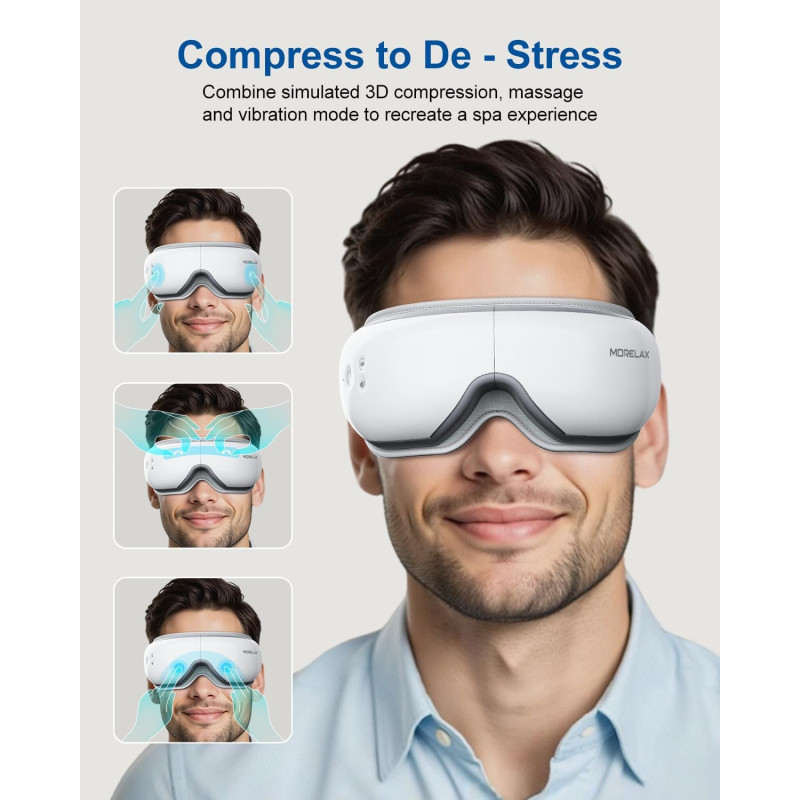 Eye Massager with Heat & Bluetooth Music – Perfect Gift for Women & Migraine Relief