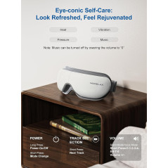 Eye Massager with Heat & Bluetooth Music – Perfect Gift for Women & Migraine Relief