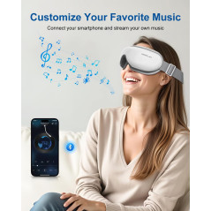 Eye Massager with Heat & Bluetooth Music – Perfect Gift for Women & Migraine Relief