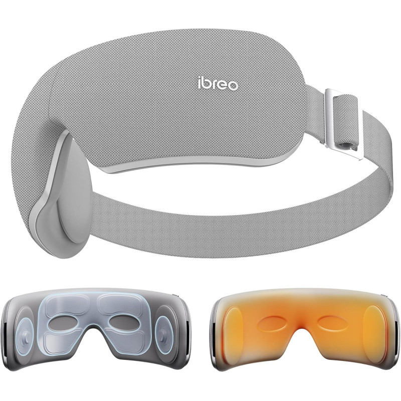 Masque Oculaire Ultra Silencieux Anti-Migraine avec Massage & Bluetooth