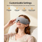 Masque de Massage Oculaire Silencieux avec Chaleur, Compression, Musique Bluetooth, Minuteur Pliable