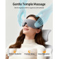 Masque de Massage Oculaire Silencieux avec Chaleur, Compression, Musique Bluetooth, Minuteur Pliable