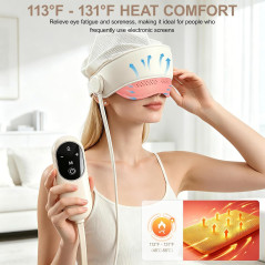 Electric Head Massager for Headaches | Rechargeable 3 Heat Levels, 4 Modes
