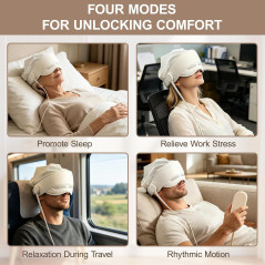 Electric Head Massager for Headaches | Rechargeable 3 Heat Levels, 4 Modes