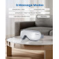 Cotsoco Masque de Massage Yeux Chauffant et Compressif, Réglable, Pliable, Soulage Migraine, Cadeau Idéal