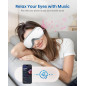 Cotsoco Masque de Massage Yeux Chauffant et Compressif, Réglable, Pliable, Soulage Migraine, Cadeau Idéal