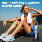16.9 oz Motivational Time Marker Water Bottle - Durable Tritan Easy-Track Hydration Bottle 16.9 oz Motivational Time Marker Water Bottle - Durable Tritan Easy-Track Hydration Bottle