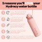 Hydracy 32oz Water Bottle with Time Marker, Fruit Infuser, Leak-Proof, BPA-Free, No Sweat Sleeve – Ideal for Fitness & Outdo