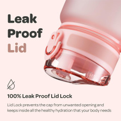 Hydracy 32oz Water Bottle with Time Marker, Fruit Infuser, Leak-Proof, BPA-Free, No Sweat Sleeve – Ideal for Fitness & Outdo