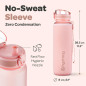 Bouteille d'eau Hydracy 32oz sans BPA avec marquage horaire, infuseur fruité, étanche, sport et plein air