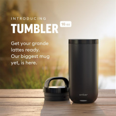 Ember 16oz Black Tumbler - App-Controlled Heated Travel Coffee Mug