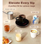 Kepwam Coffee Mug Warmer for Desk, 3-Temp Fast Heating, 6H Auto Shut Off, LED Light & Candle Warmer