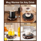 SWEETFULL Wood Desk Mug Warmer with Timer – Coffee Cup Heater for Office & Home