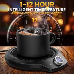 Fast Heating Mug Warmer with 4 Temps, Timer & Auto Shut Off - Ideal Gift