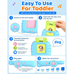 Aullsaty Talking Flash Cards for Toddlers 1-3 | Montessori Learning Toy