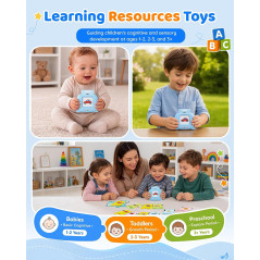 Aullsaty Talking Flash Cards for Toddlers 1-3 | Montessori Learning Toy