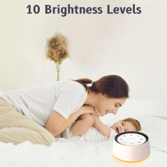 Brown Noise Sound Machine with 30 Sounds, Night Light & Timers for Sleep