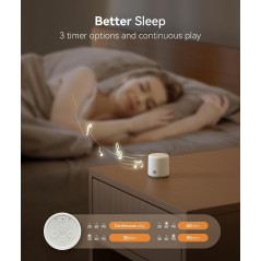 Dreamegg Portable White Noise Machine with 1000mAh Battery – Cream
