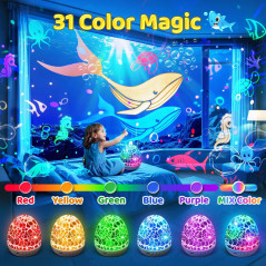 Veilleuse Projecteur 31 Couleurs pour Enfants Autistes – Jouet Sensoriel Lumineux