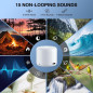 LEICEX Portable Sound Machine for Baby & Adults, 15 Non-Looping Sounds, Timer & Memory, Mini White Noise for Sleep &