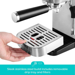 CASABREWS 3700 Espresso Machine - Stainless Steel with Steam Wand