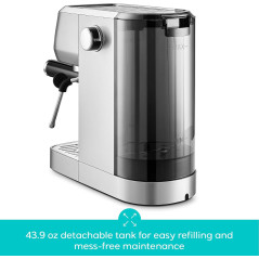CASABREWS 3700 : Machine à expresso inox avec buse vapeur