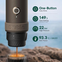 OutIn Mino Portable Electric Espresso Machine with Self-Heating for Travel
