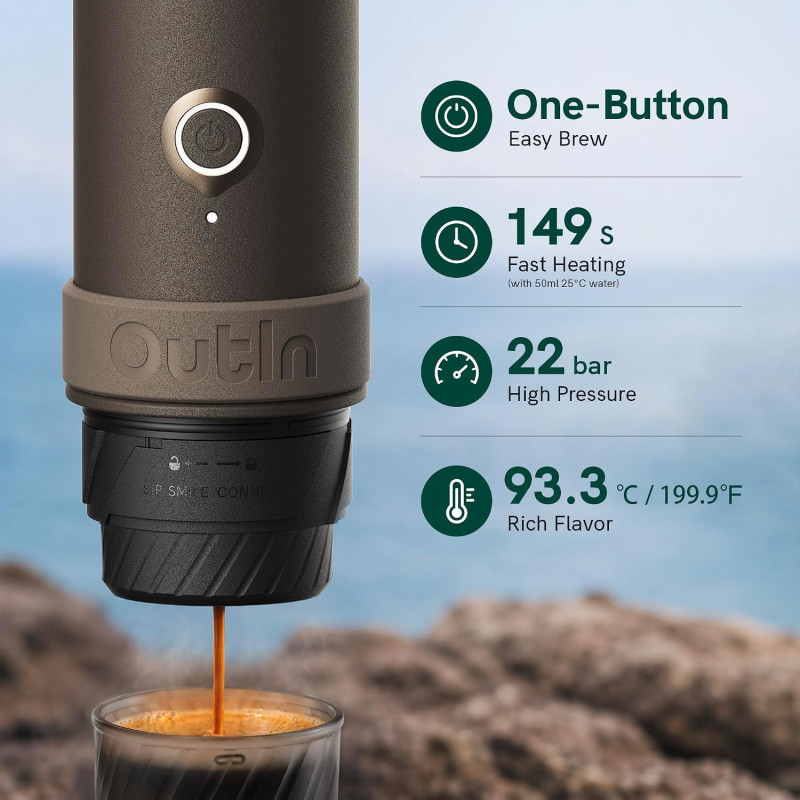 OutIn Mino : Machine Espresso Portable Chauffante pour Voyage
