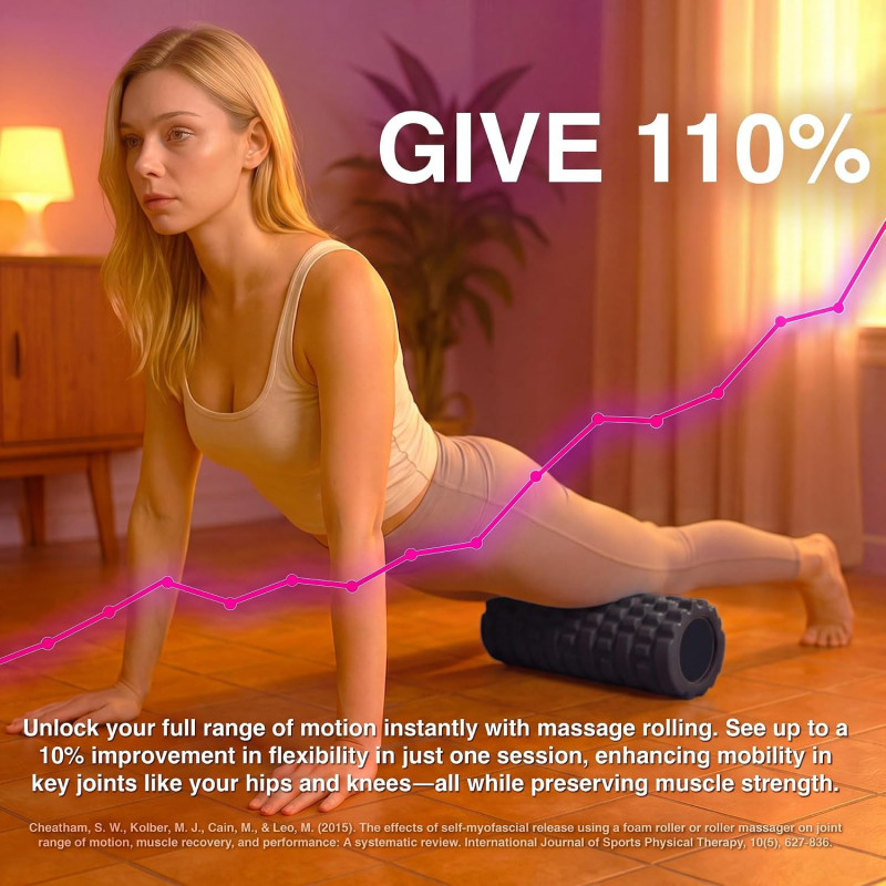 321 STRONG : Rouleau de Massage 3 Zones Breveté, Densité Moyenne