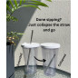 Reusable 16oz Leakproof Iced Coffee Tumbler, Double Wall Insulated, BPA-Free with Lid & Straw