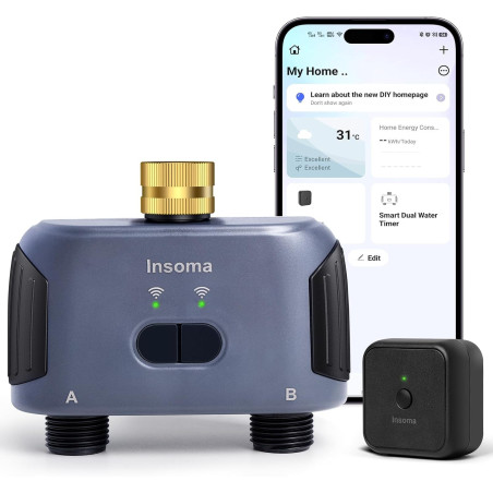 Minuteur WiFi pour Arrosage Jardin, Commande APP & Voix