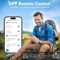 Minuteur WiFi pour Arrosage Jardin, Commande APP & Voix