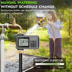 60FT Drip Irrigation System with Smart Timer for Efficient Watering