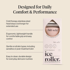 Kitsch Pink Ice Roller for Face – Cooling Face Roller for Men & Women