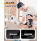 Masque Chauffant Yeux Sans Fil Rechargeable 1000mAh, Compresse Chaude Anti-Sécheresse, Housse Lavable (Noir)