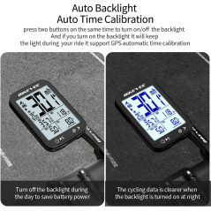 GPS Bike Computer with 2.4 Screen, Altitude, Gradient, IPX7 Waterproof, 28H Battery Life