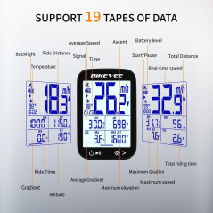 GPS Vélo 2.4 IPX7, Altitude, Gradient, Autonomie 28H