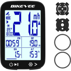 GPS Bike Computer 2.4 Screen, Altitude, Gradient, IPX7 Waterproof, 28H