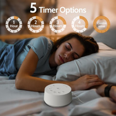 Machine à Bruit Blanc avec 25 Sons Apaisants et Minuterie