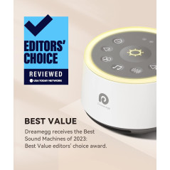 Dreamegg D1 White Noise Machine for Baby with Night Light & Timer