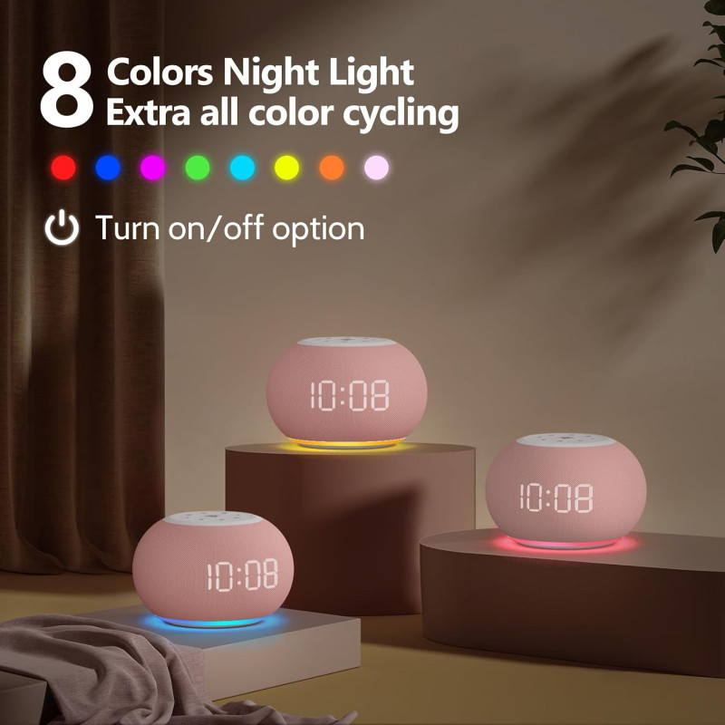 REACHER Horloge Réveil Auto-Dimmable avec Lumière Nuit Fille