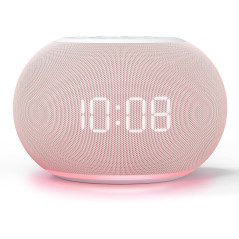 REACHER Auto Dimmable Sound Machine Alarm Clock with Night Light for Girls