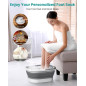 Nekteck Collapsible Grey Foot Soaking Tub for Foot Bath Spa and Soak