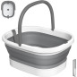 Nekteck Collapsible Grey Foot Soaking Tub for Foot Bath Spa and Soak