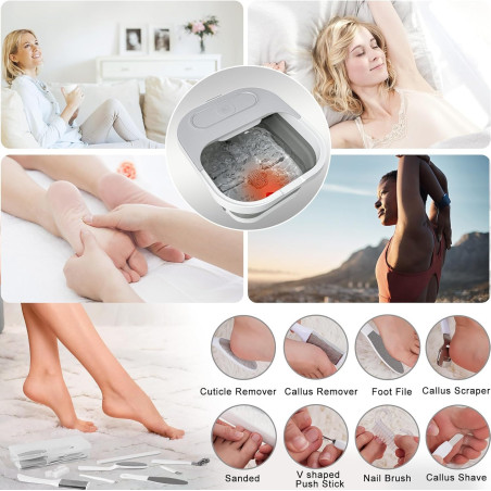 UNIFULL Collapsible Heated Foot Spa Bath with Remote Control – Portable & Easy to Use