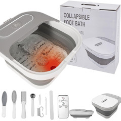 UNIFULL Collapsible Foot Spa Bath with Heat & Remote Control Features